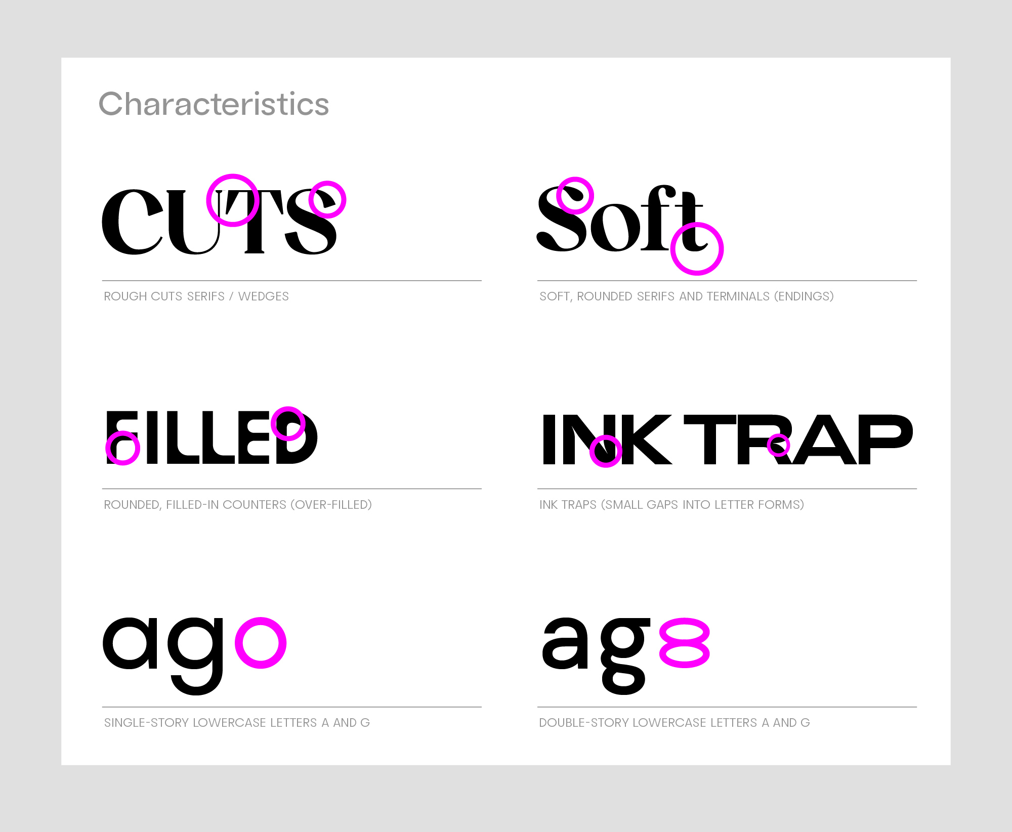 other font characteristics