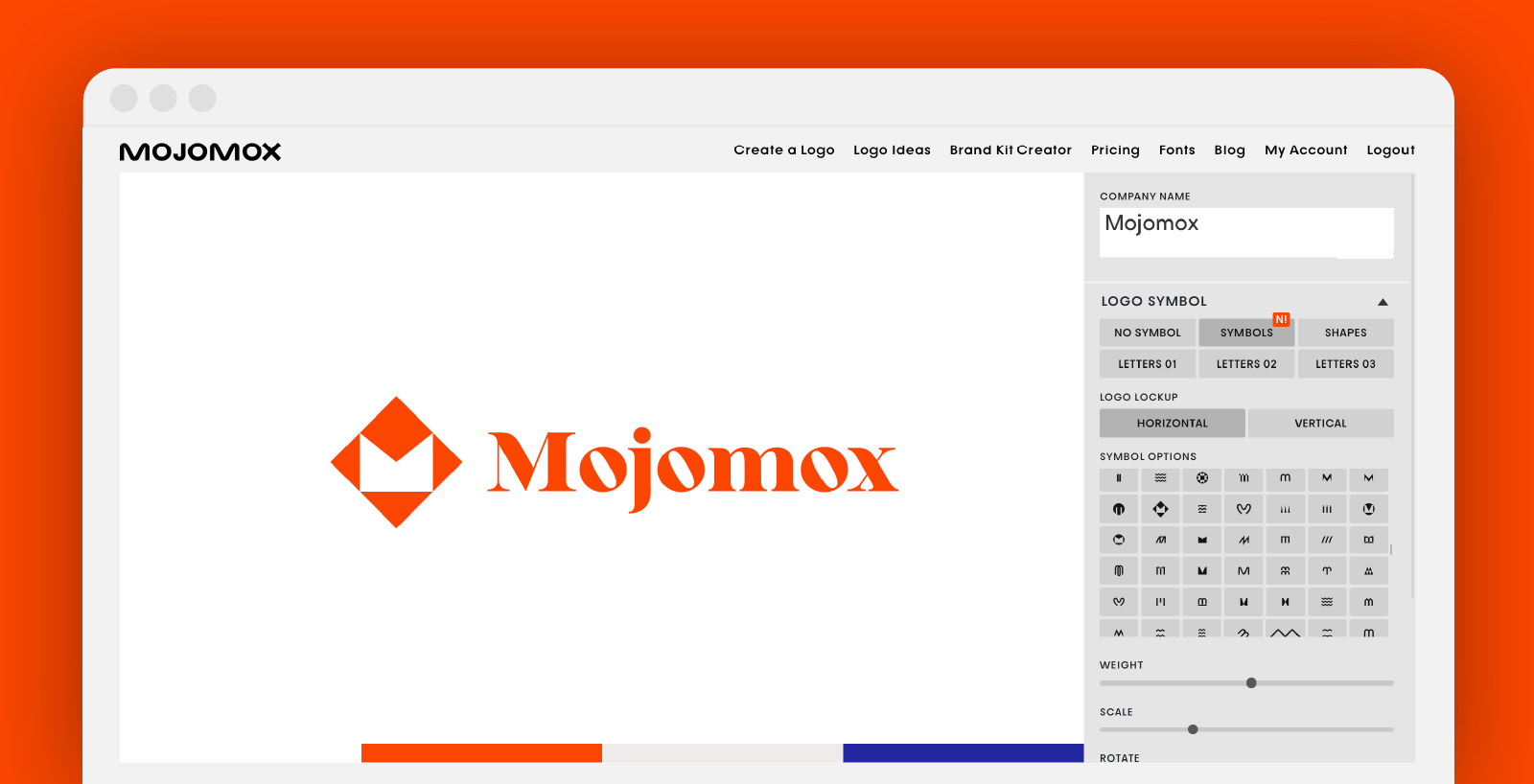 Mojomox logo with symbol