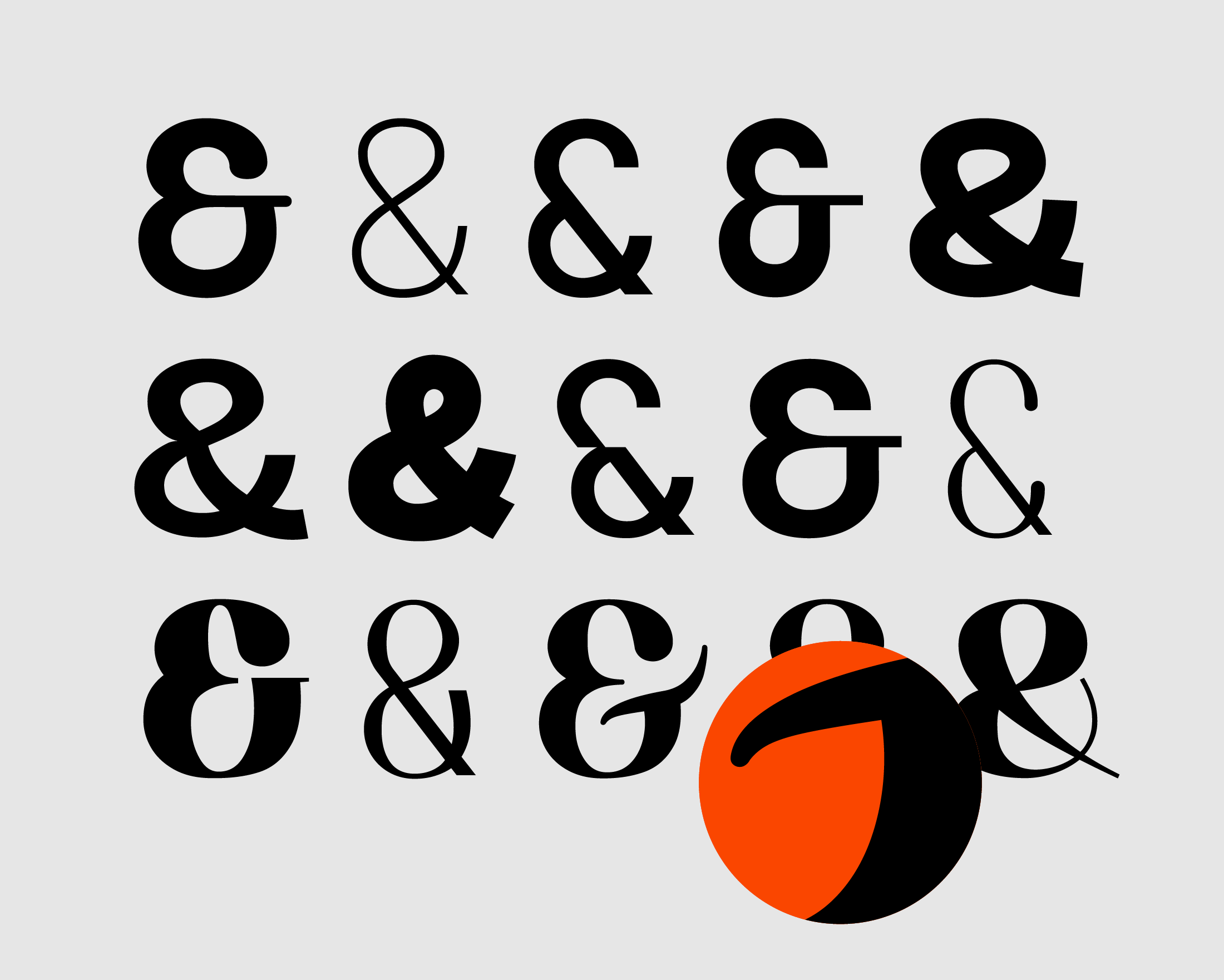 Ampersand in fonts logo design