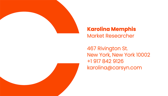 horizontal business card template, minimal on white, with logo icon enlarged and contact info centered, US standard size