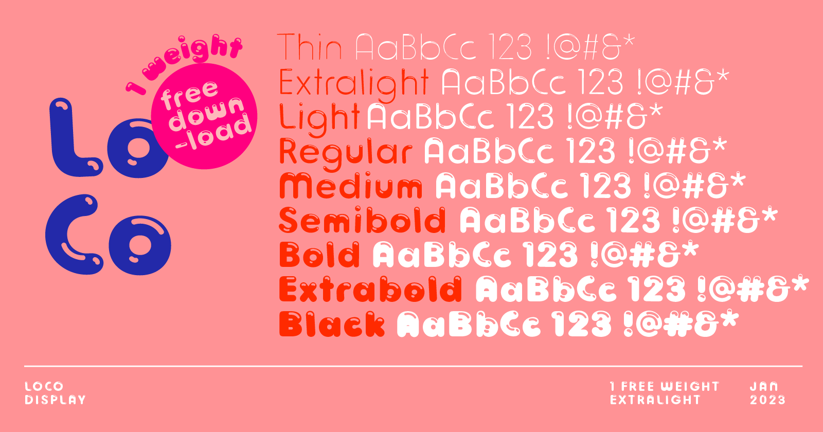 Skay, free font weight