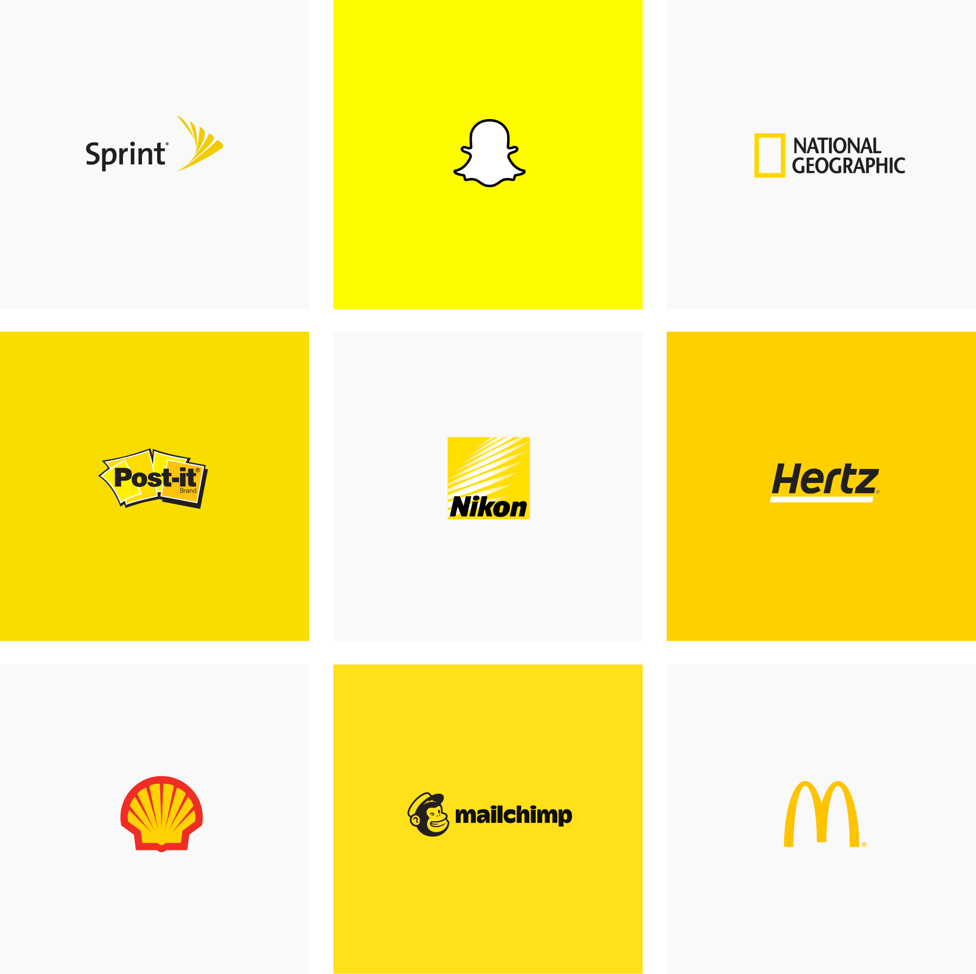 famous brand logos yellow
