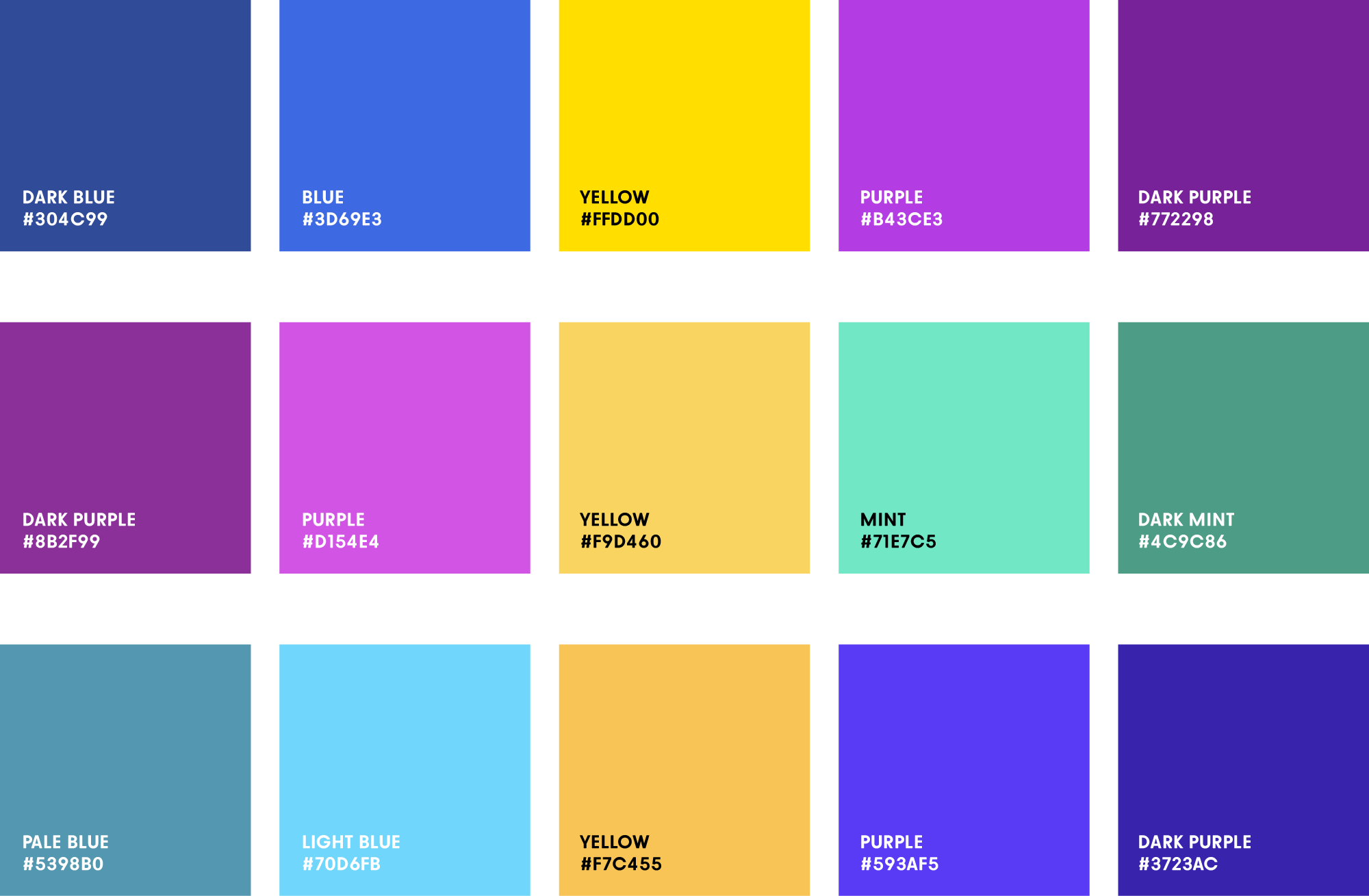 blue and yellow  Color Palette Ideas