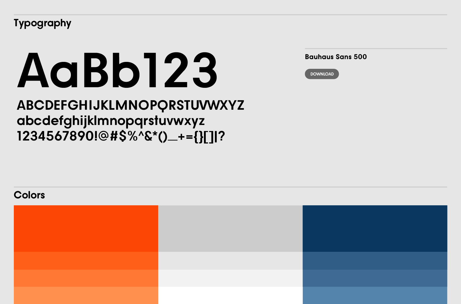 Color palettes and fonts into brand kit