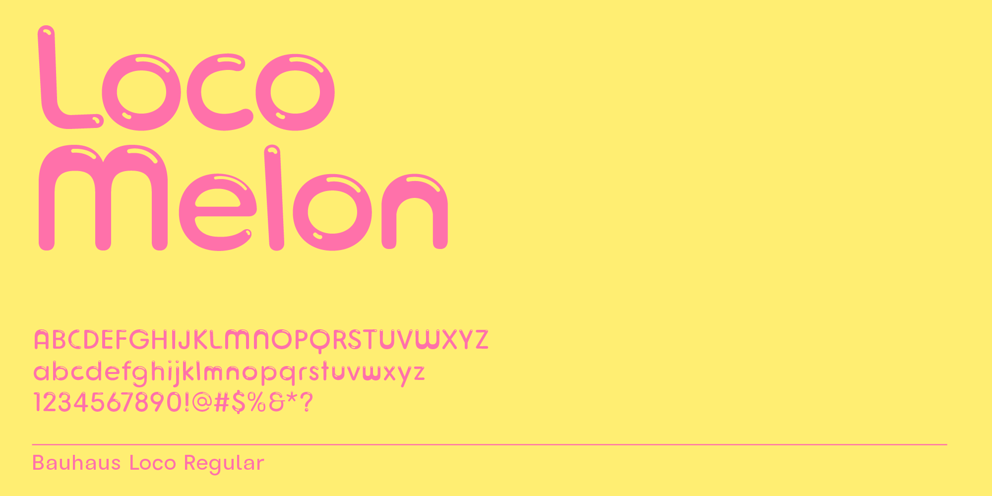 rounded bubble font Loco