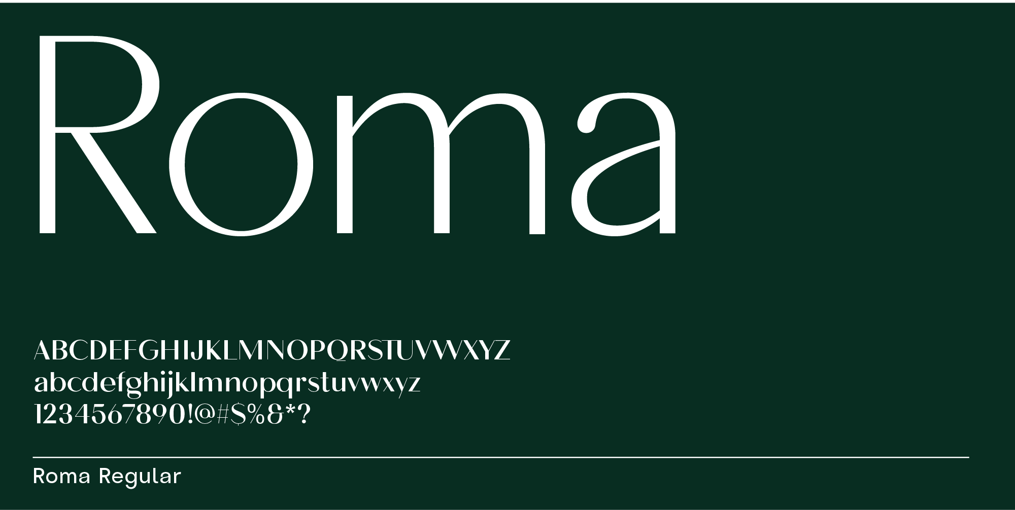 Roma, humanist contrast font