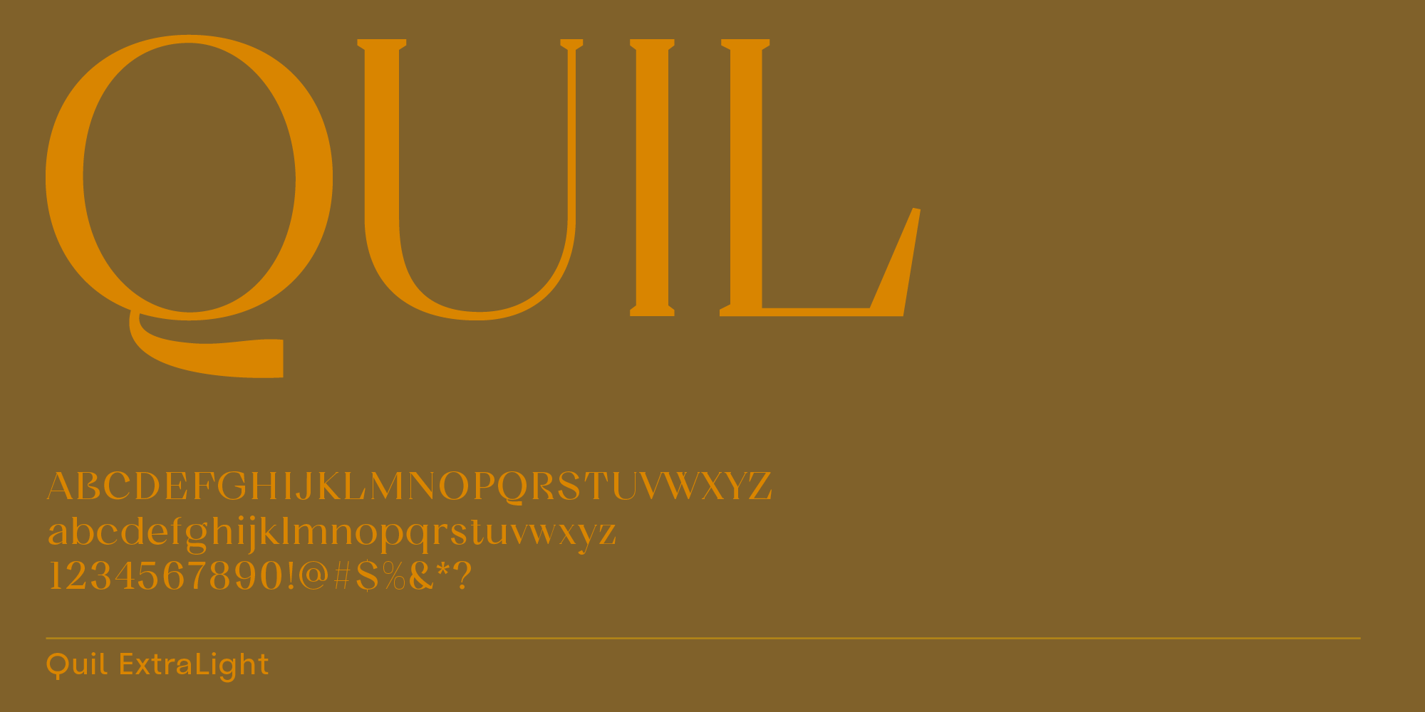 Quil, modern serif