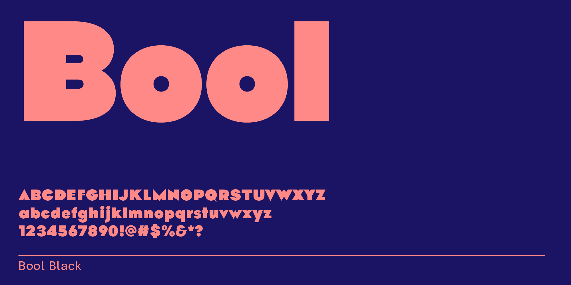 Bool, playful sans serif font