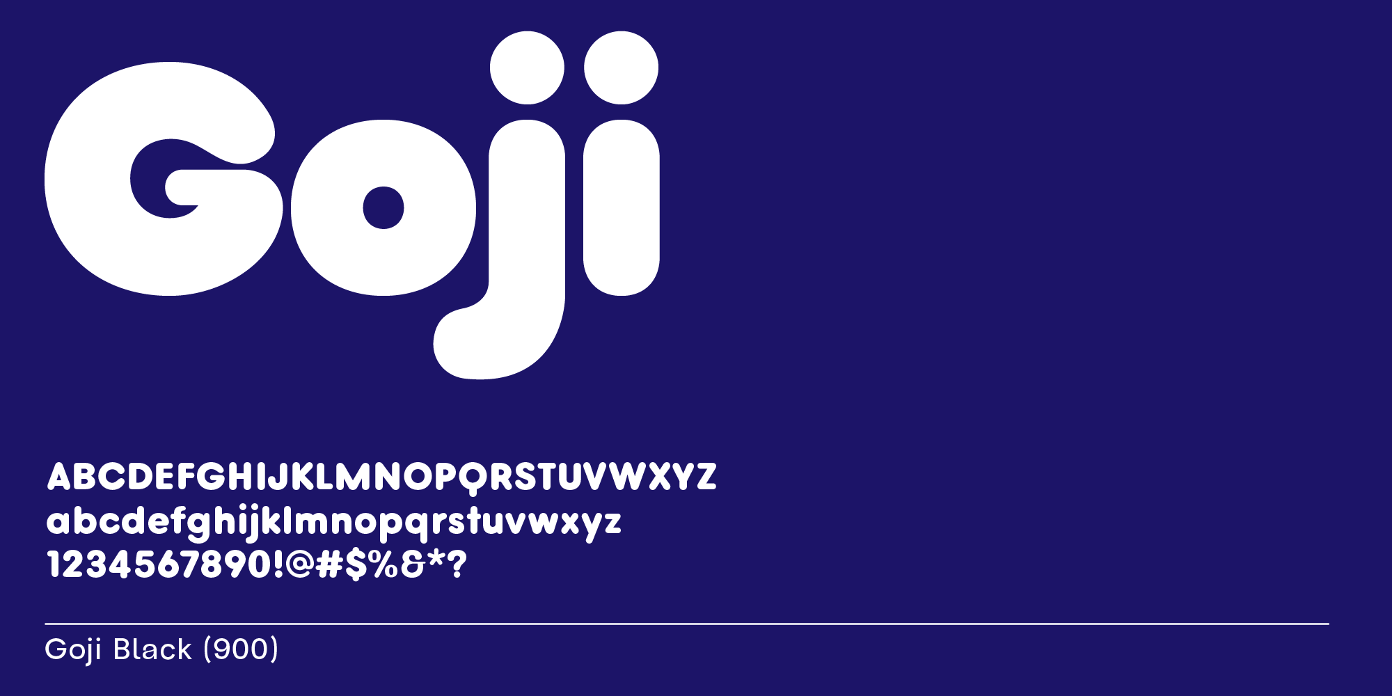 rounded font Goji