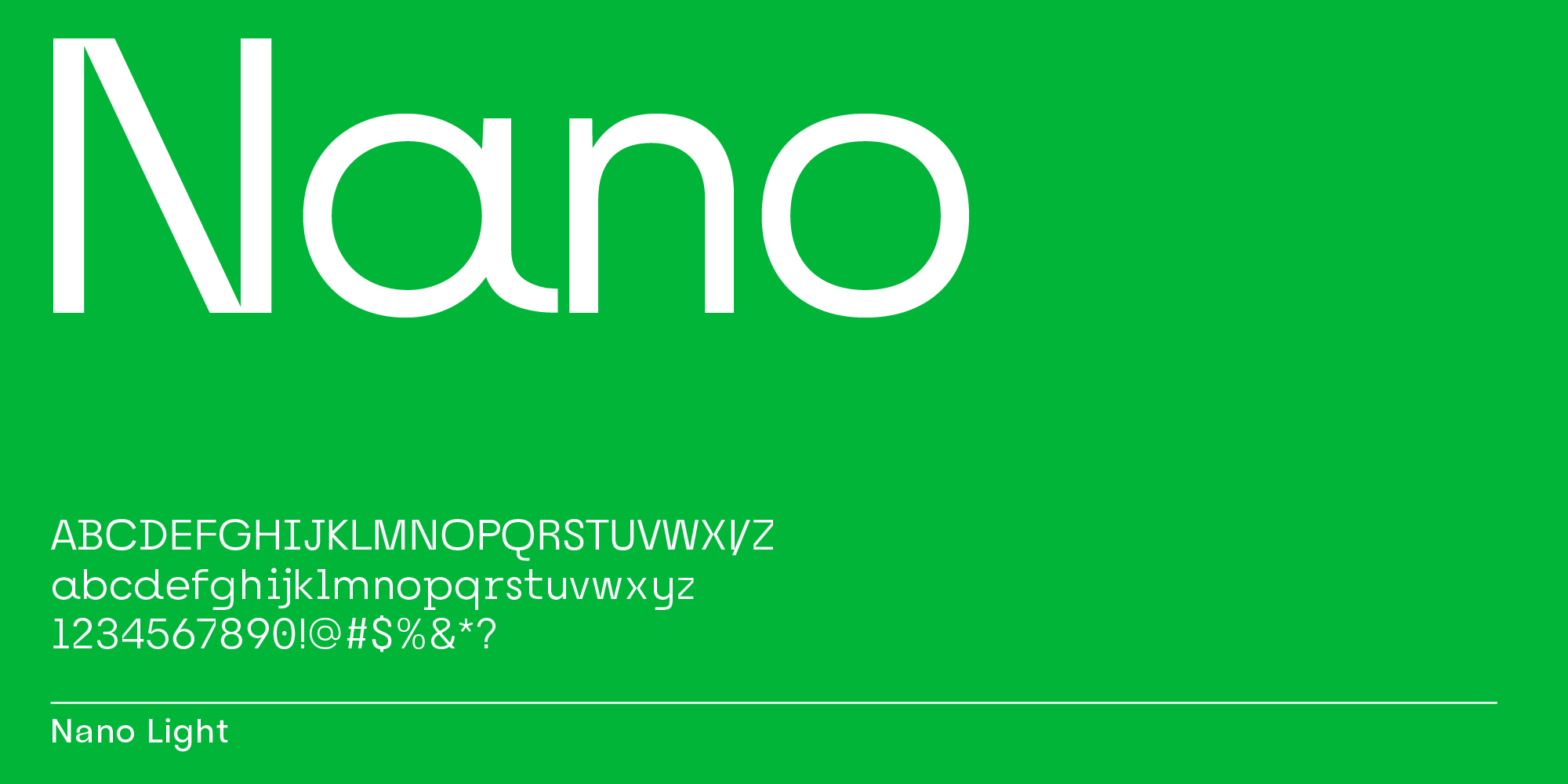 Nano, tech and science font