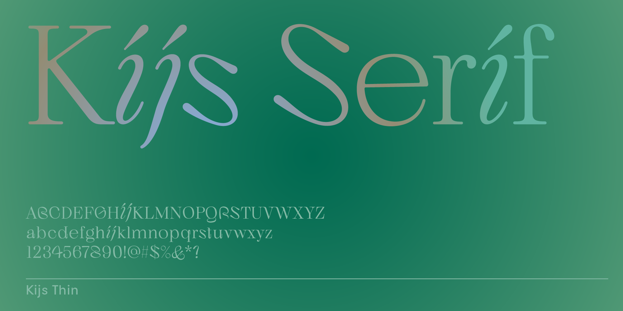 Kijs, natural serif