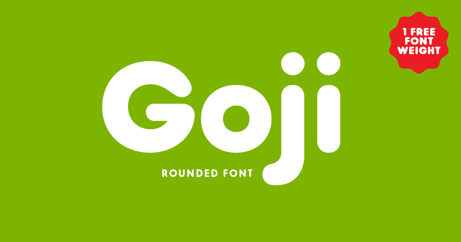Rounded bubble font Goji
