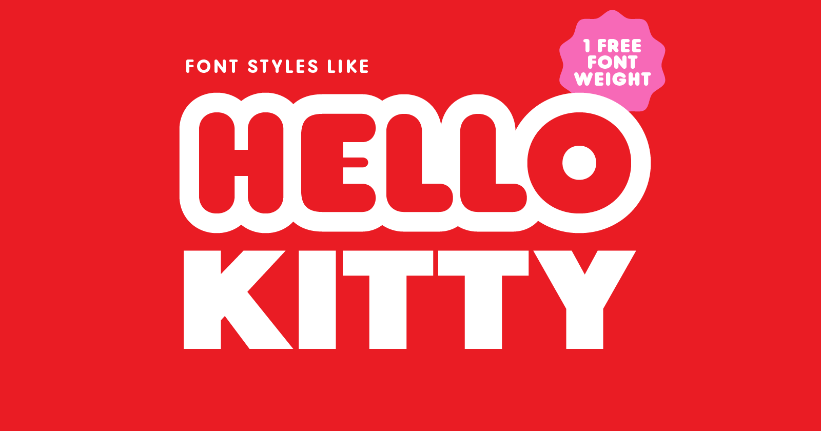 Hello Kitty style fonts