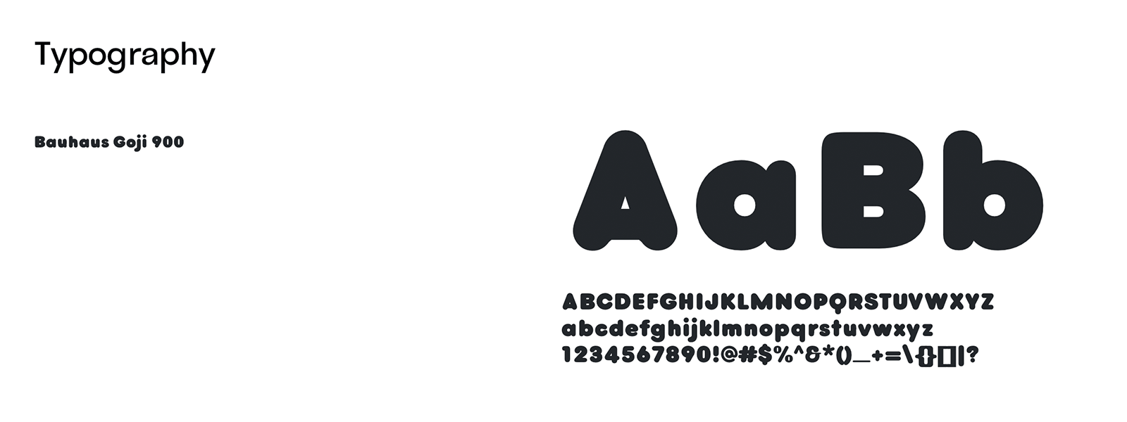 Goji font alphabet