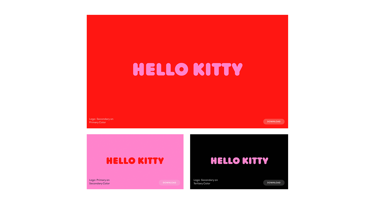 Hello Kitty filled-in bubble font