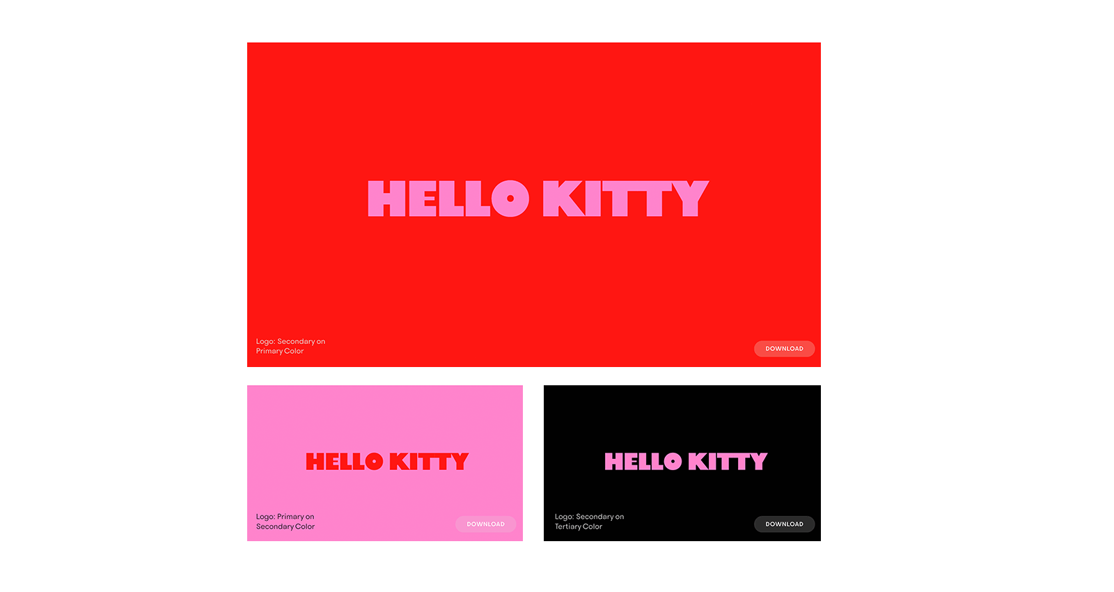 wordmark style in hello kitty colors
