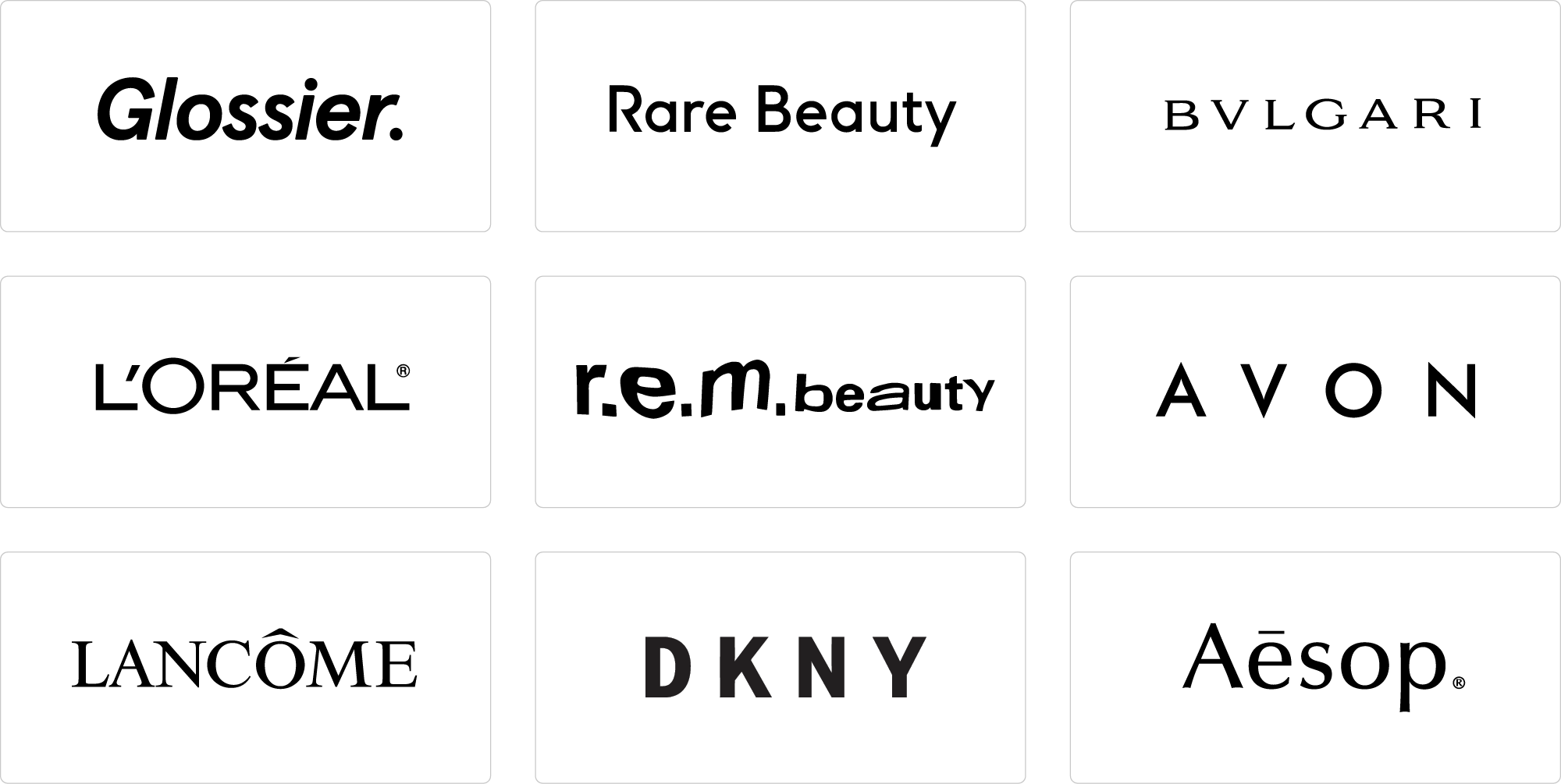 beauty logos of luxury brands