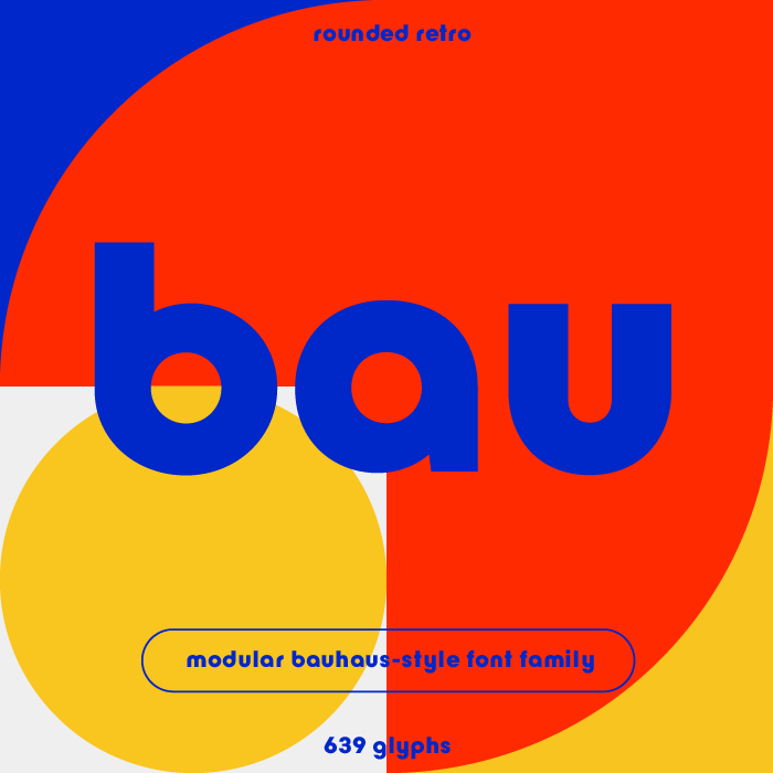Modular Bauhaus-style font