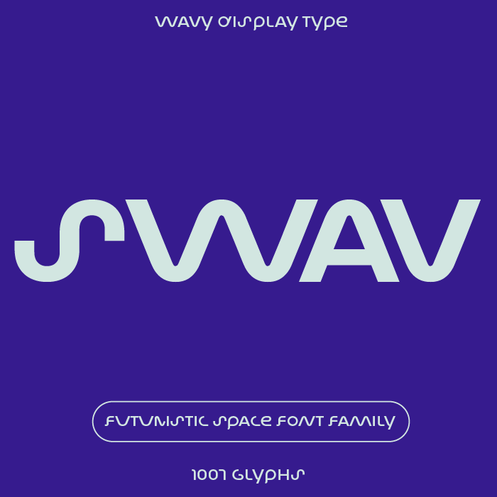 Wavy, modular font