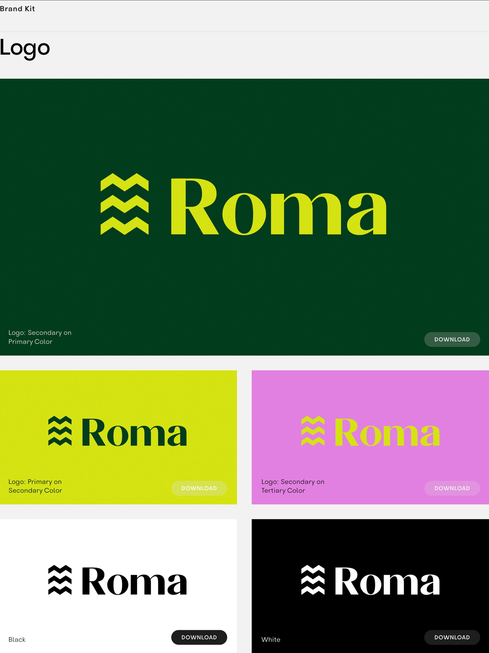 minimalist logo brand kit