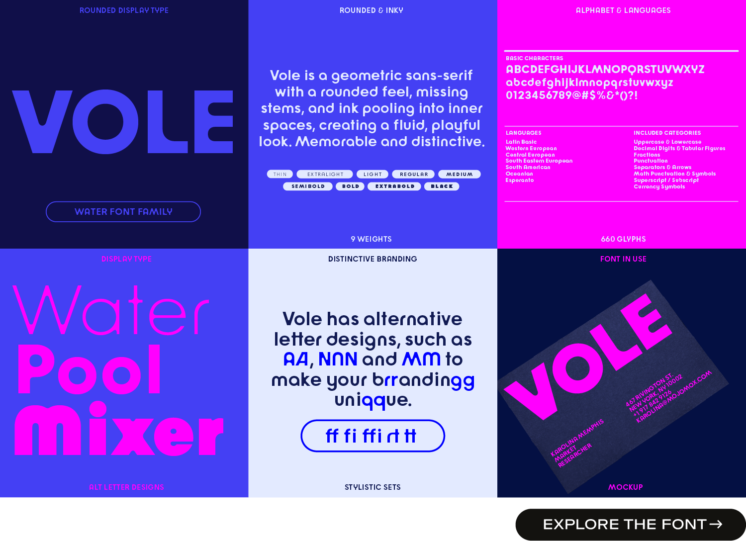 Vole font for tech logo and branding