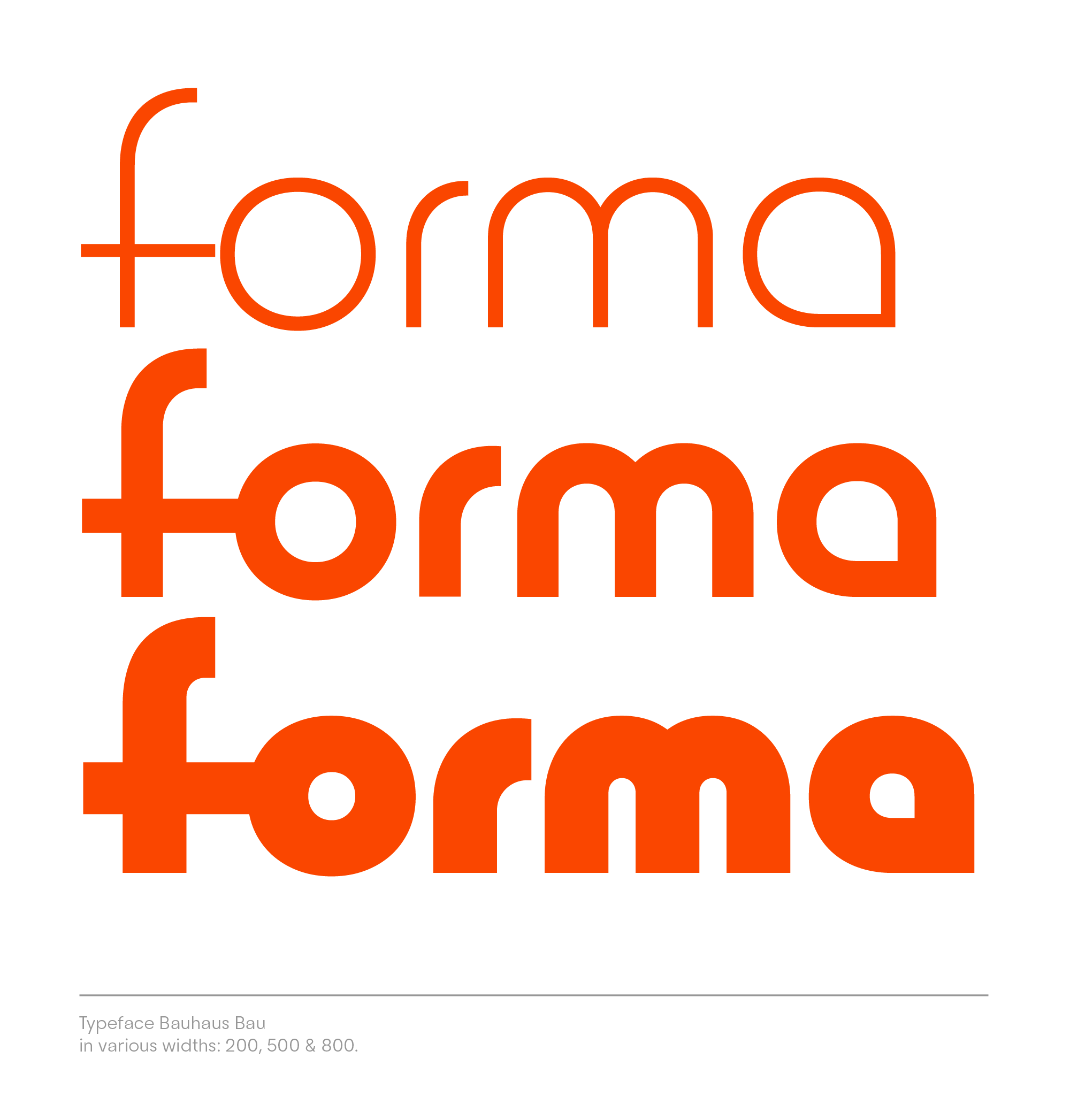 weight difference of modern typography logos
