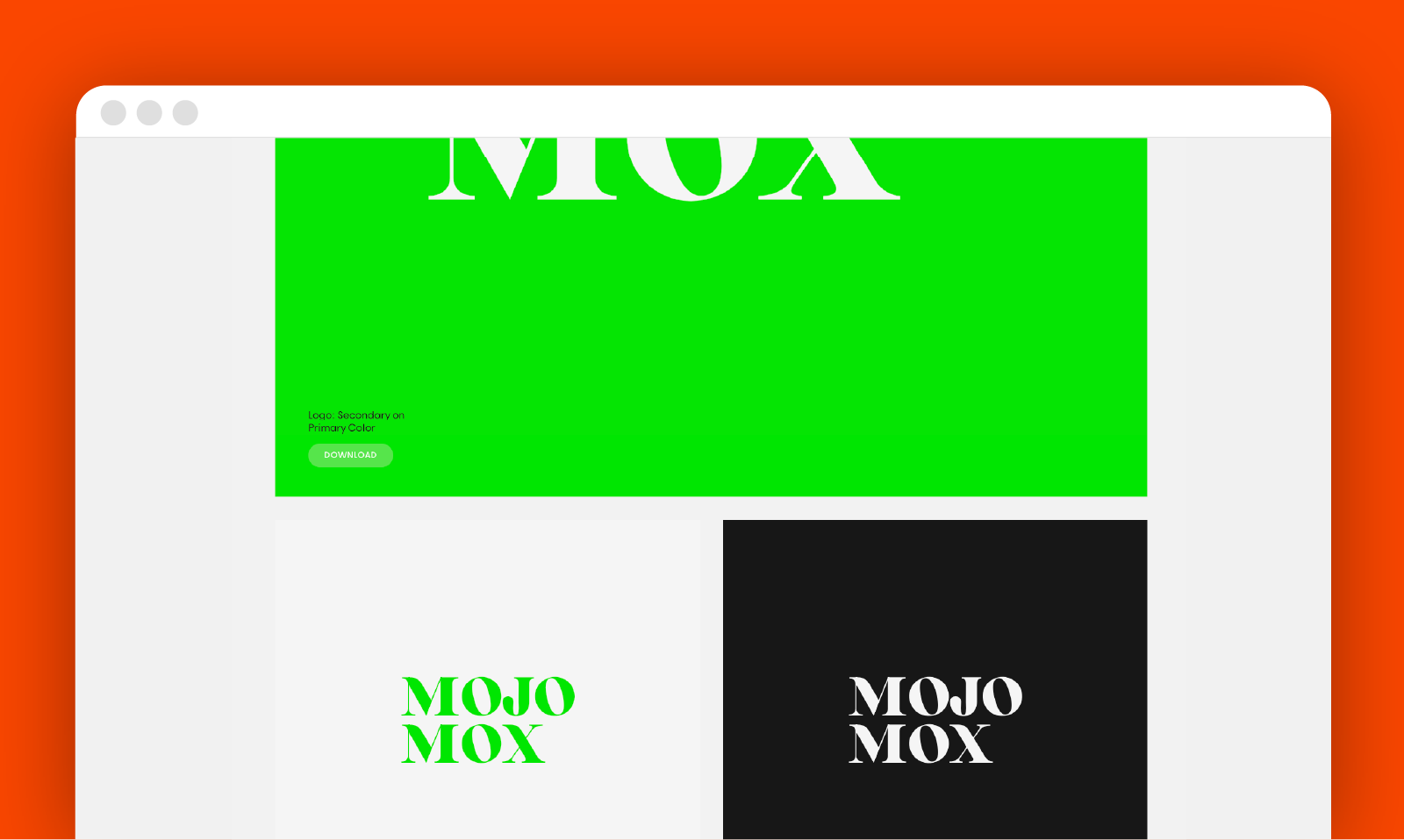 Mojomox brand kit view