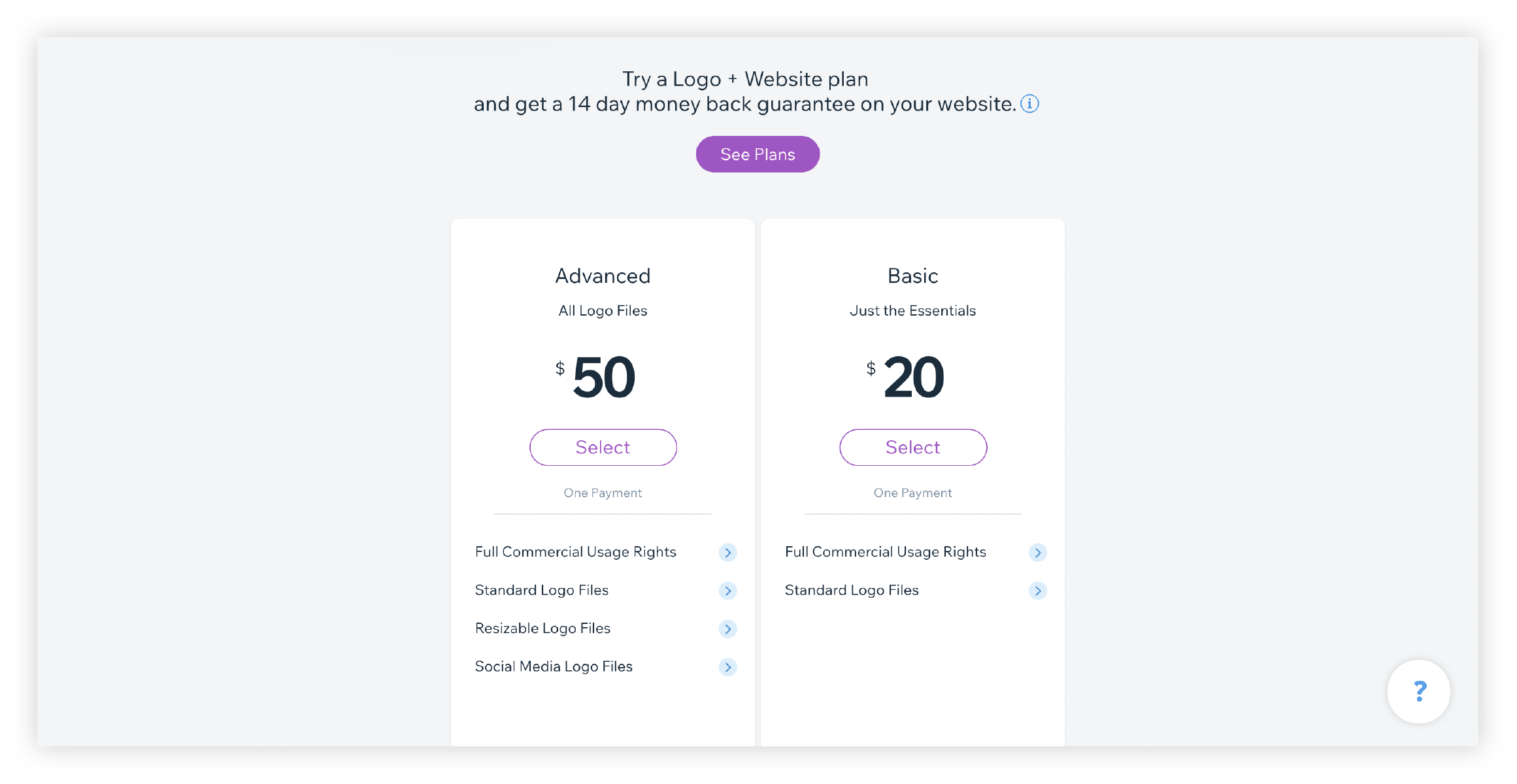 Wix logo maker pricing options