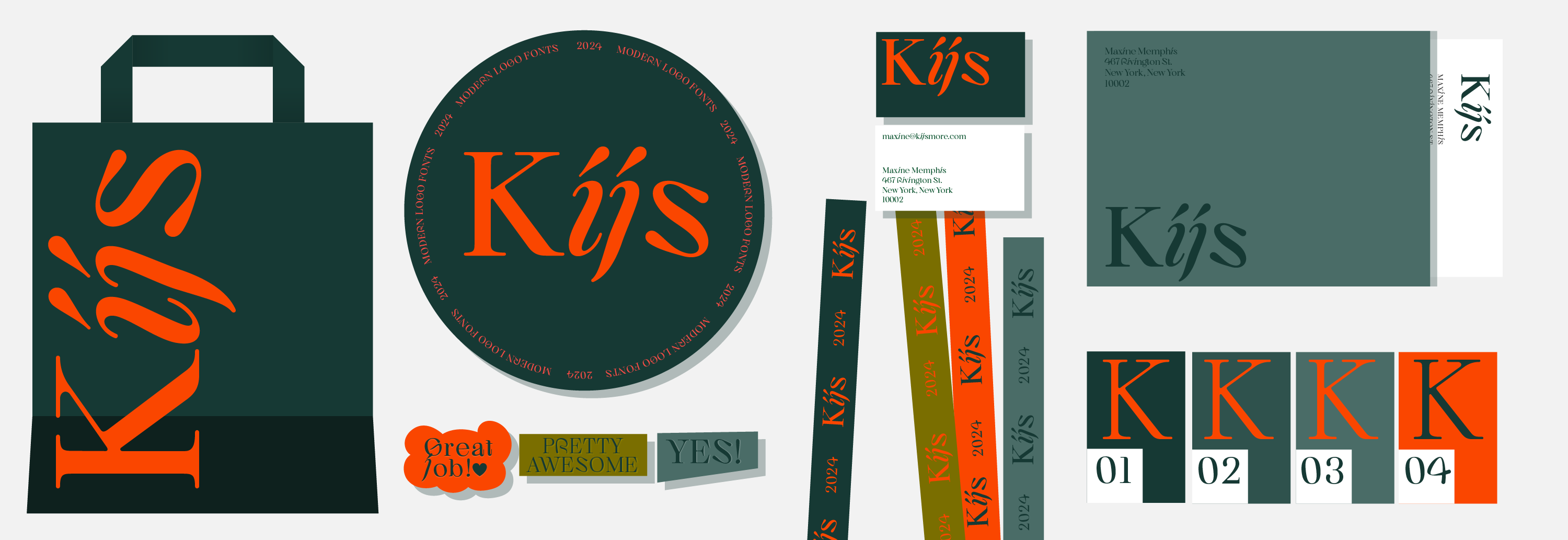 logo and brand kit example for beauty brand